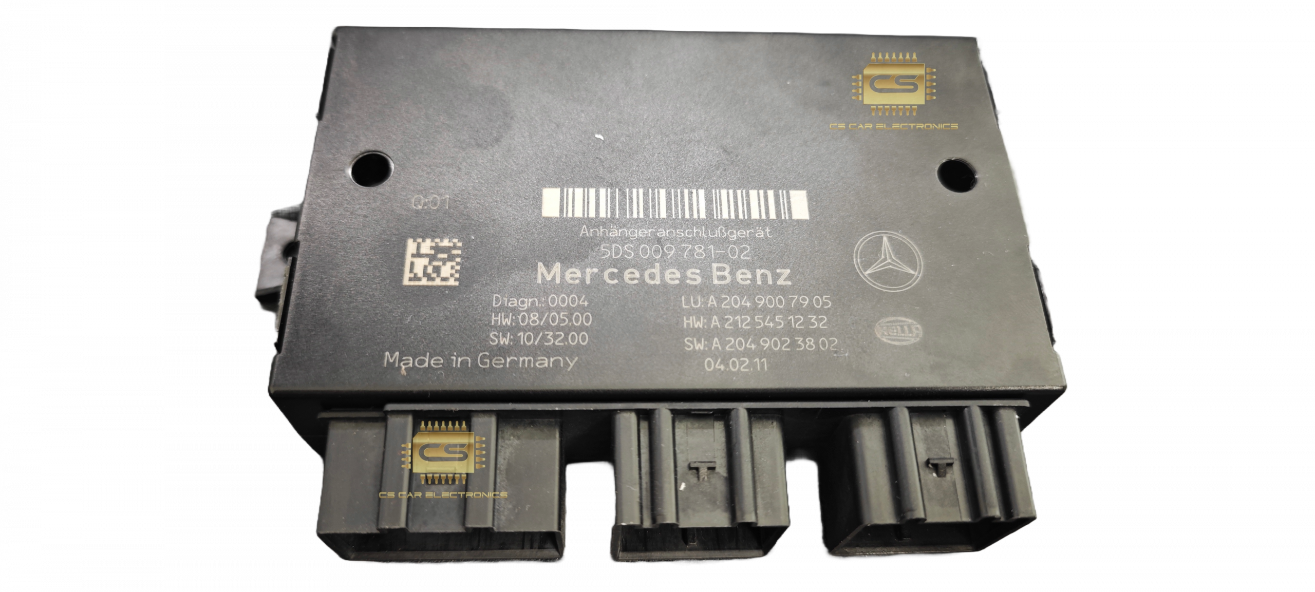 Mercedes AAG klonen Anhängeranschlussgerät mit Steckplätzen und Teilenummern